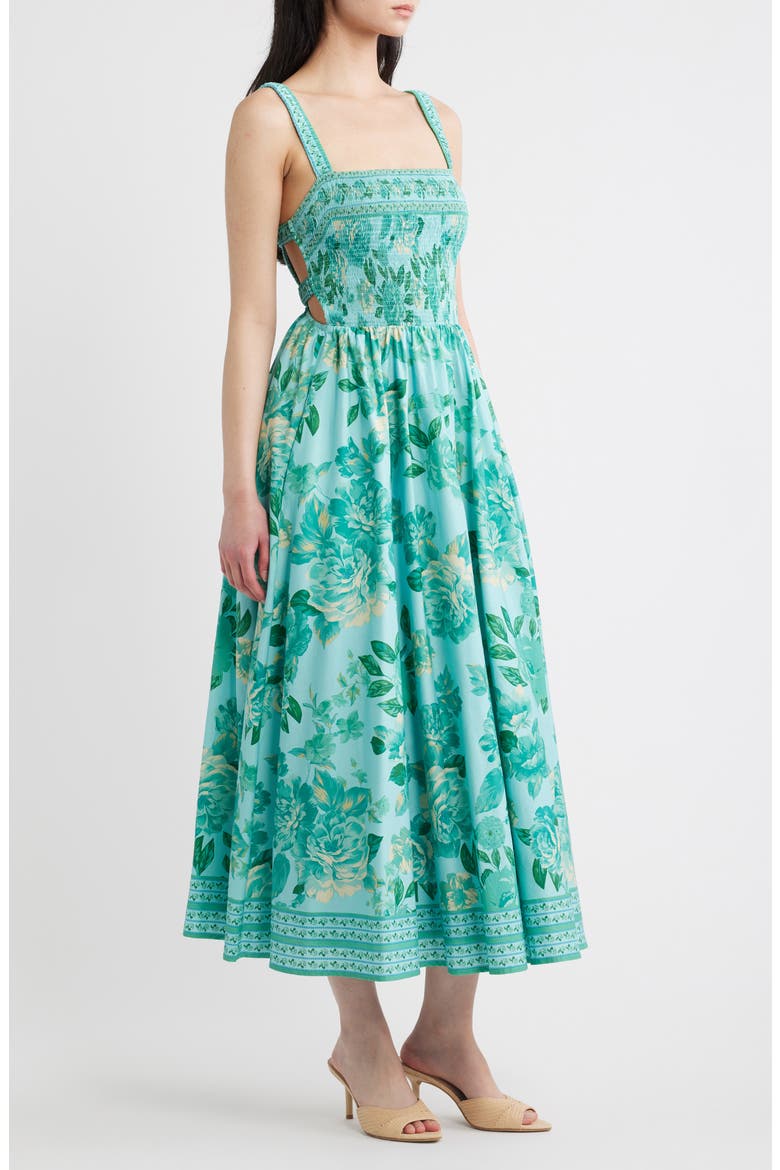 Print Midi Dress, Alternate, color, MINT