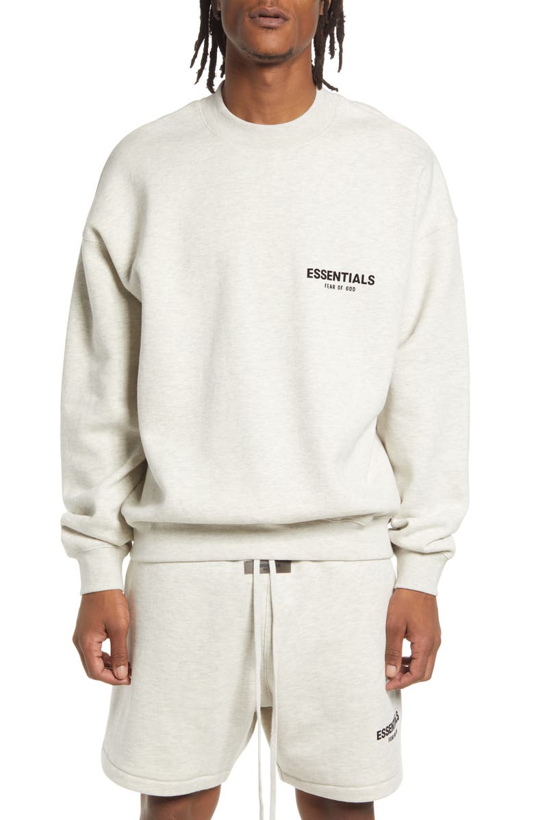 Fear of God Essentials Essentials Cotton Blend Crewneck Sweatshirt, Main, color,