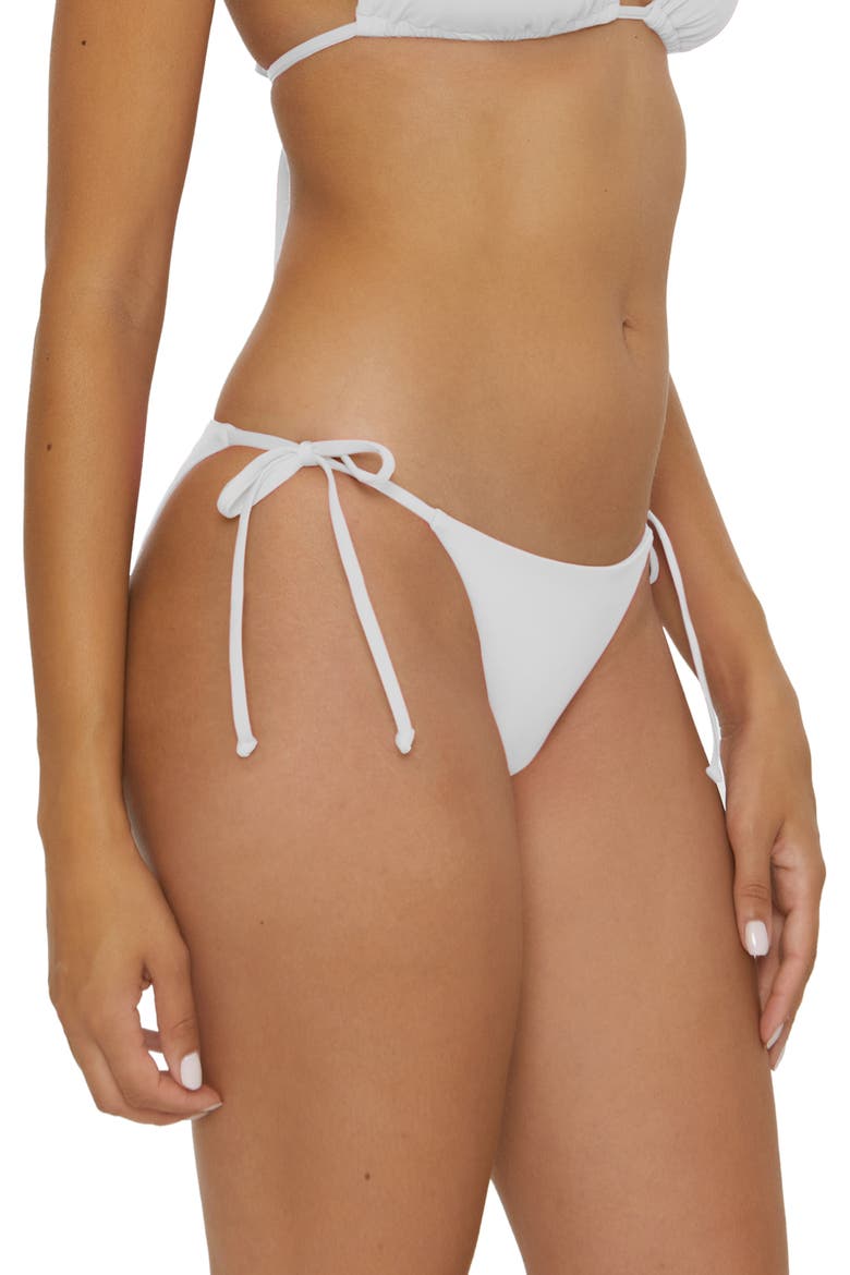 Color Code Side Tie Bikini Bottoms, Alternate, color, WHITE