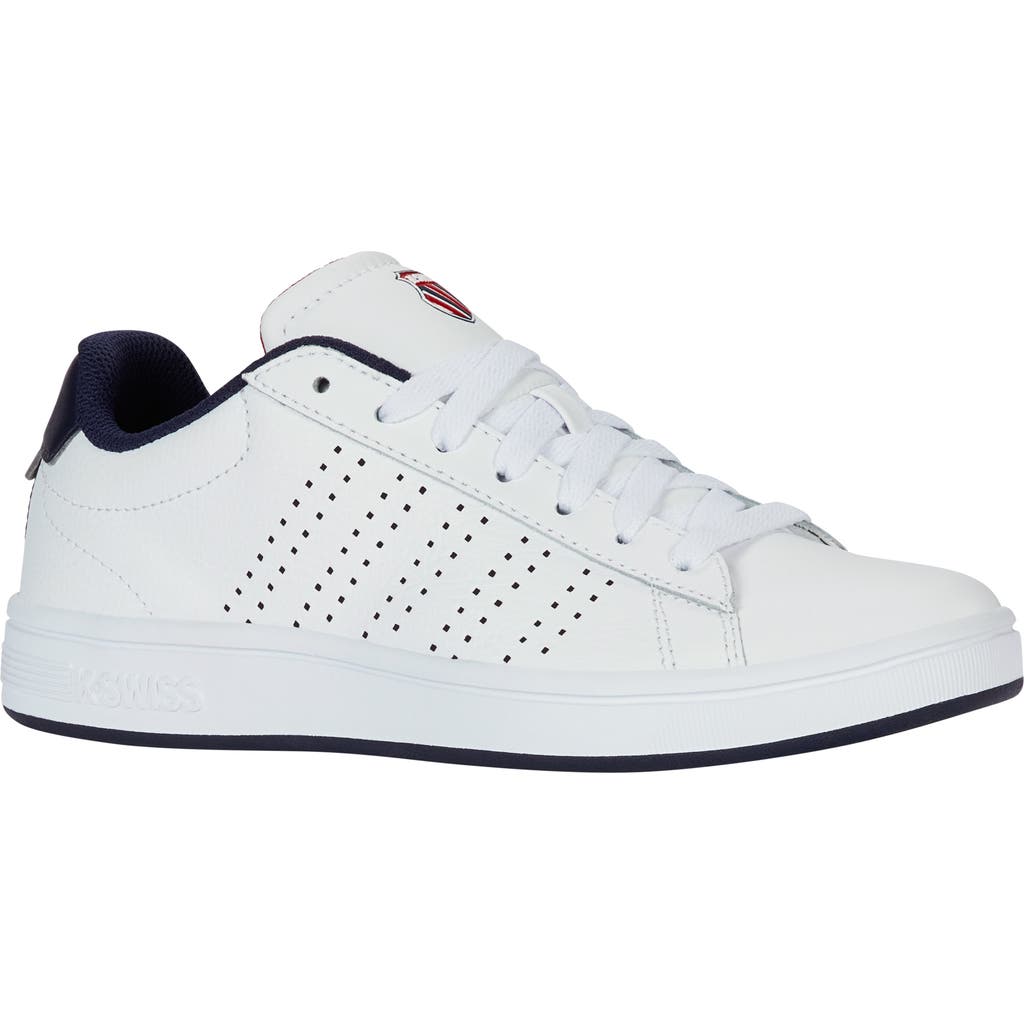 K-swiss Court Base Ii Sneaker In White/navy/red
