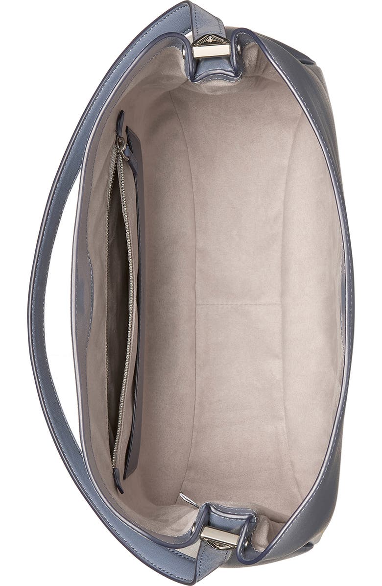 Kate Spade New York large grace leather shoulder bag, Alternate, color, Cinder Grey