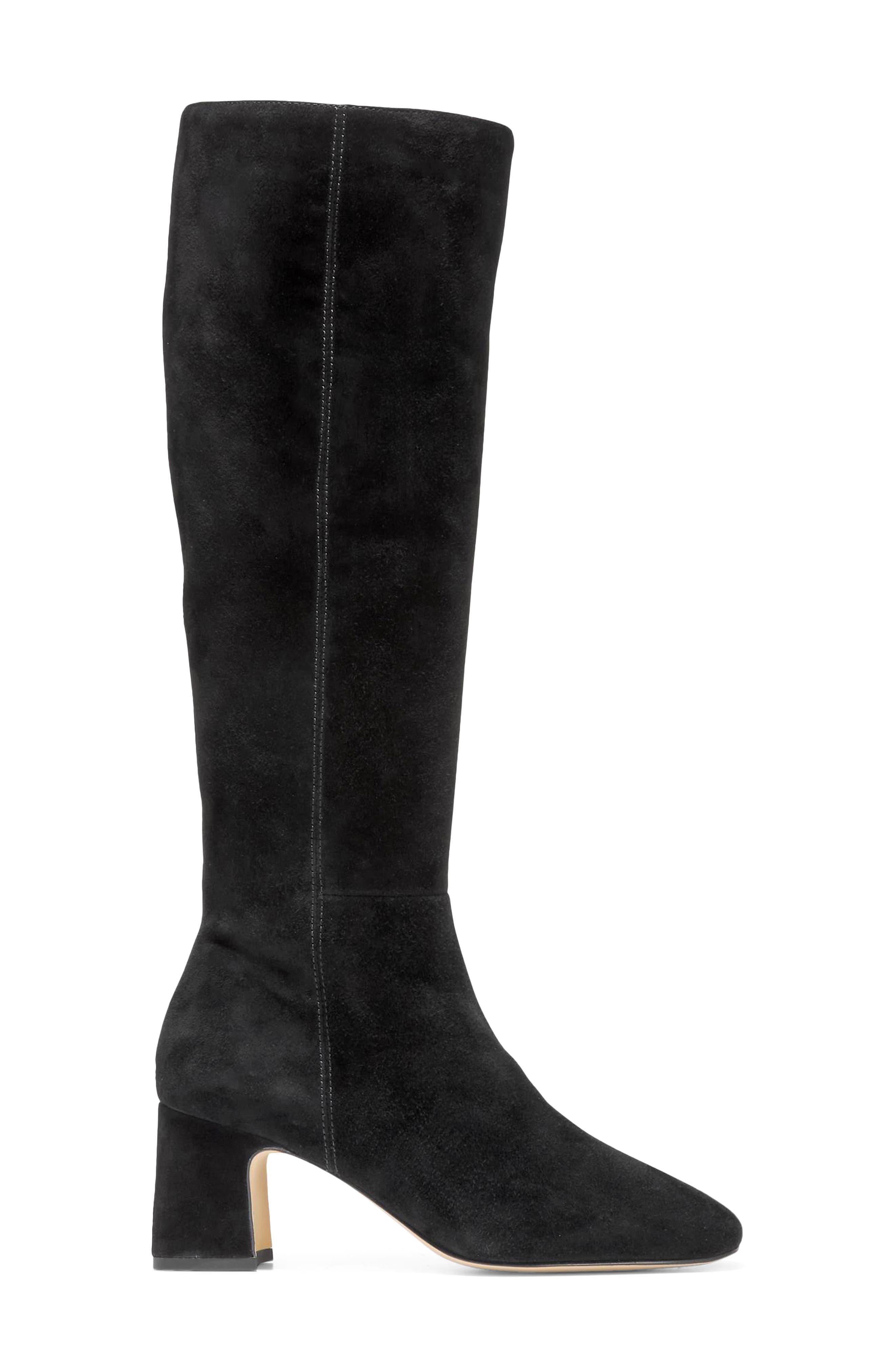 Cole Haan Georgette Tall Boot, Alternate, color, Black Lux Suede