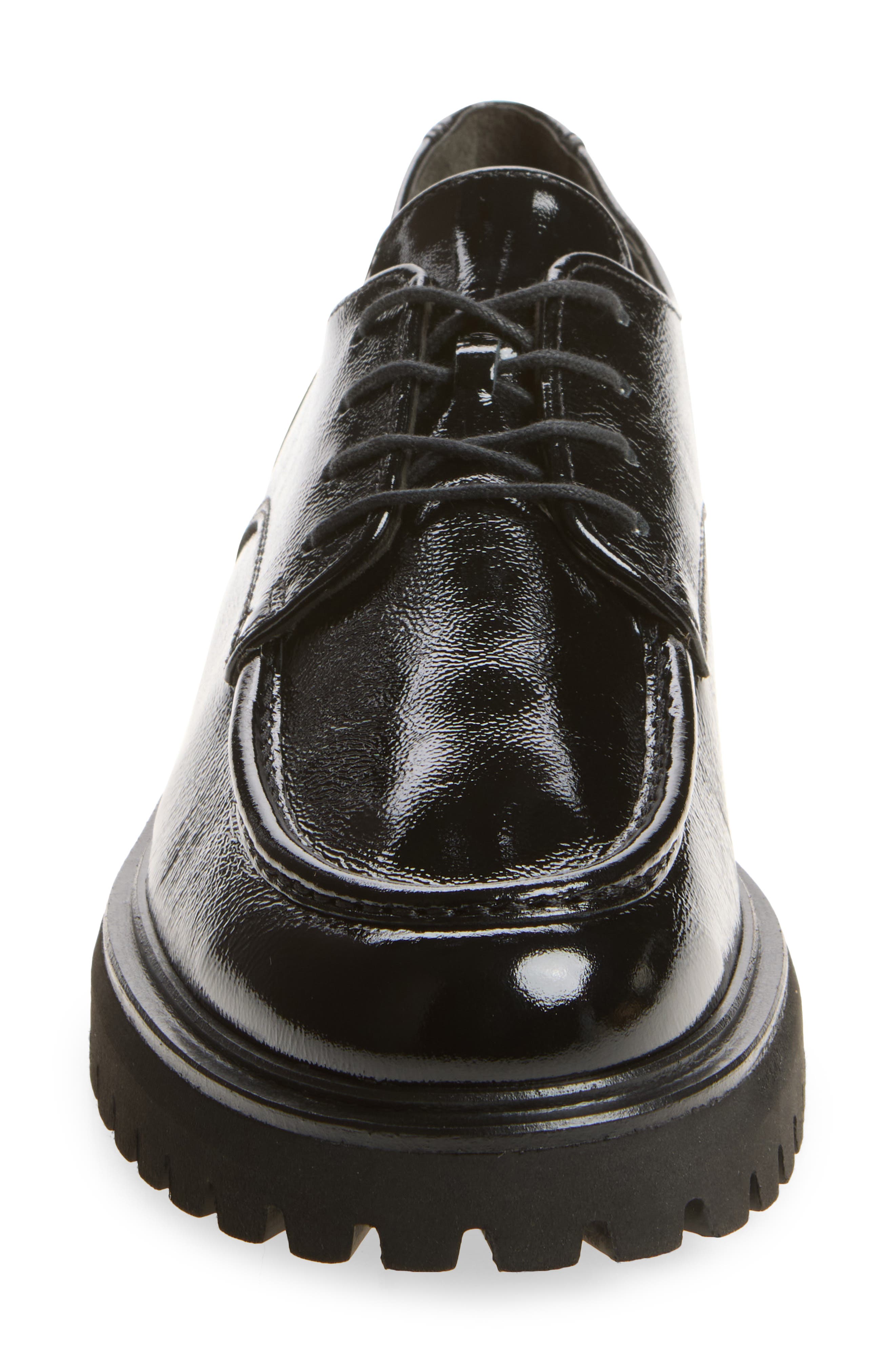 Felix Lug Leather Oxford, Alternate, color, BLACK CRINKLED PATENT