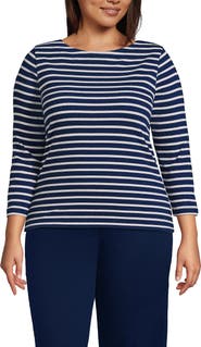 Lands' End Mariner Jersey Boatneck Top