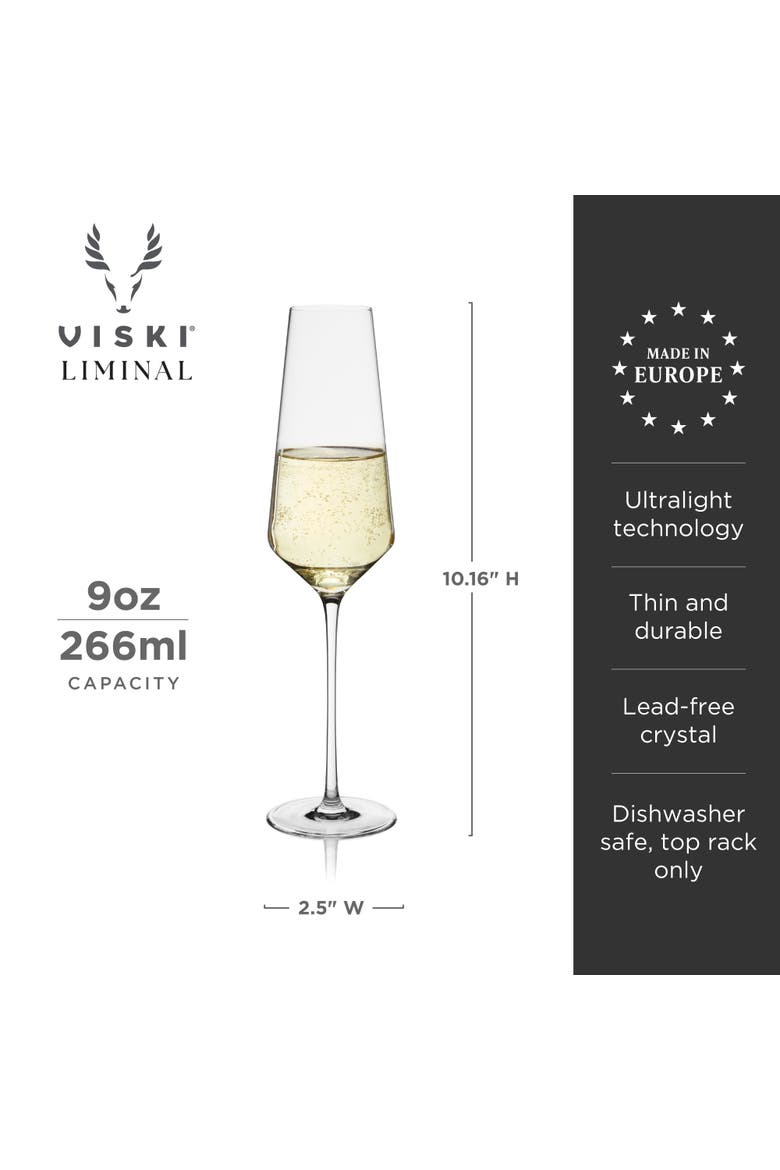 Reserve Liminal Champagne Flutes Set of 2, Alternate, color, Clear