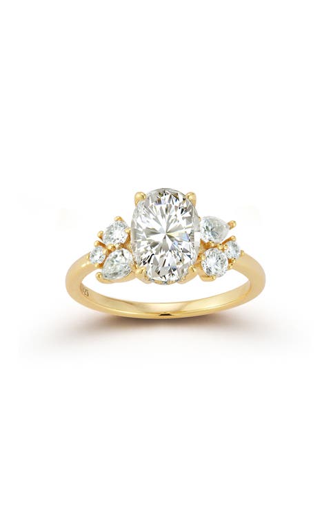 Moissanite Round Ring