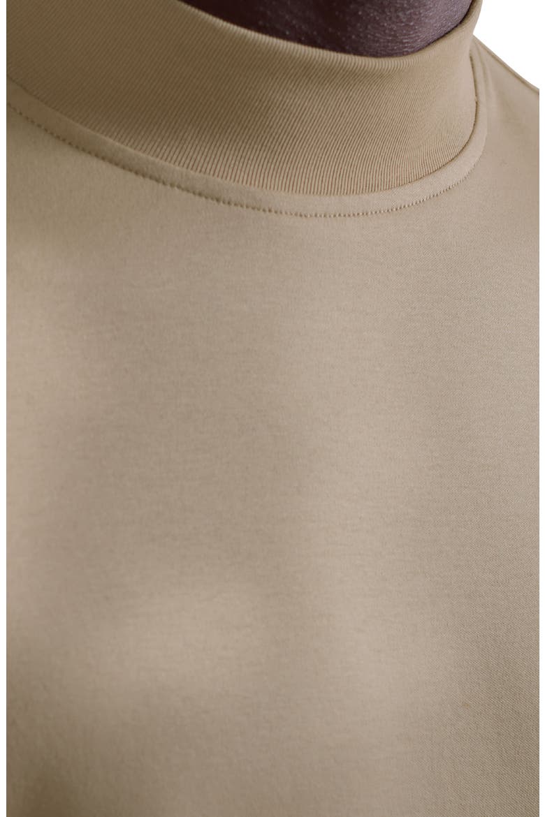 Mock Neck Pima Cotton Sweater, Alternate, color, SAND