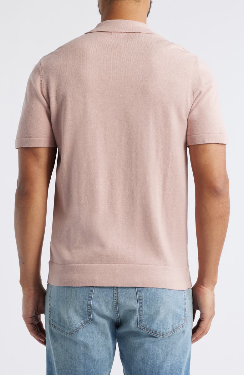 Rails Silas Stripe Knit Cotton Blend Camp Shirt, Alternate, color, Rose Multi