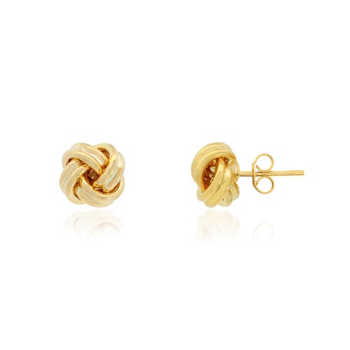 The Lovery Fine Jewelry Polished Rope Knot Stud Earrings In Gold