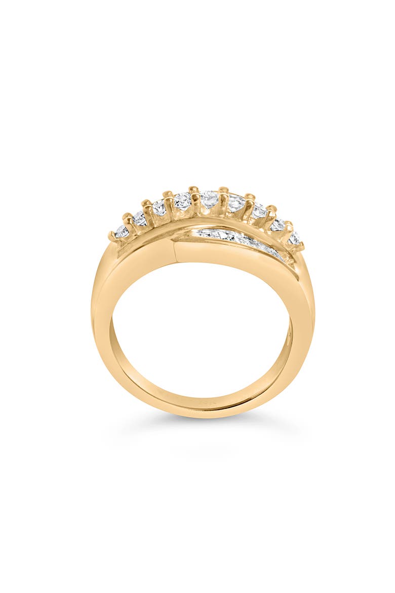 14K Yellow Gold 1 Cttw Diamond Cocktail 5 Stone Ring, Alternate, color, Yellow