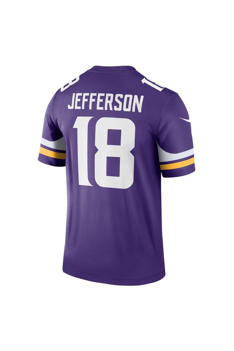Men's Nike Justin Jefferson Purple Minnesota Vikings Legend Jersey, Alternate, color, Purple