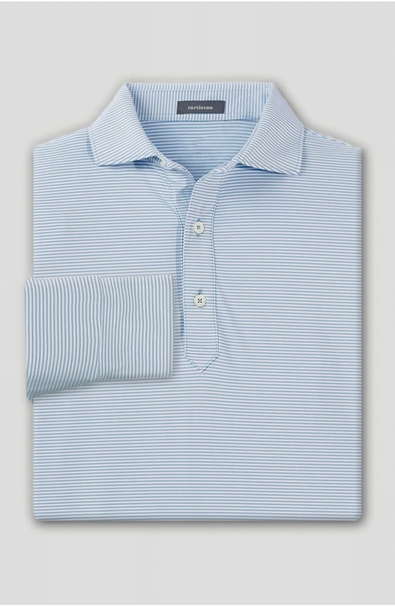 Turtleson Carter Stripe Long Sleeve Polo, Main, color, Luxe Blue