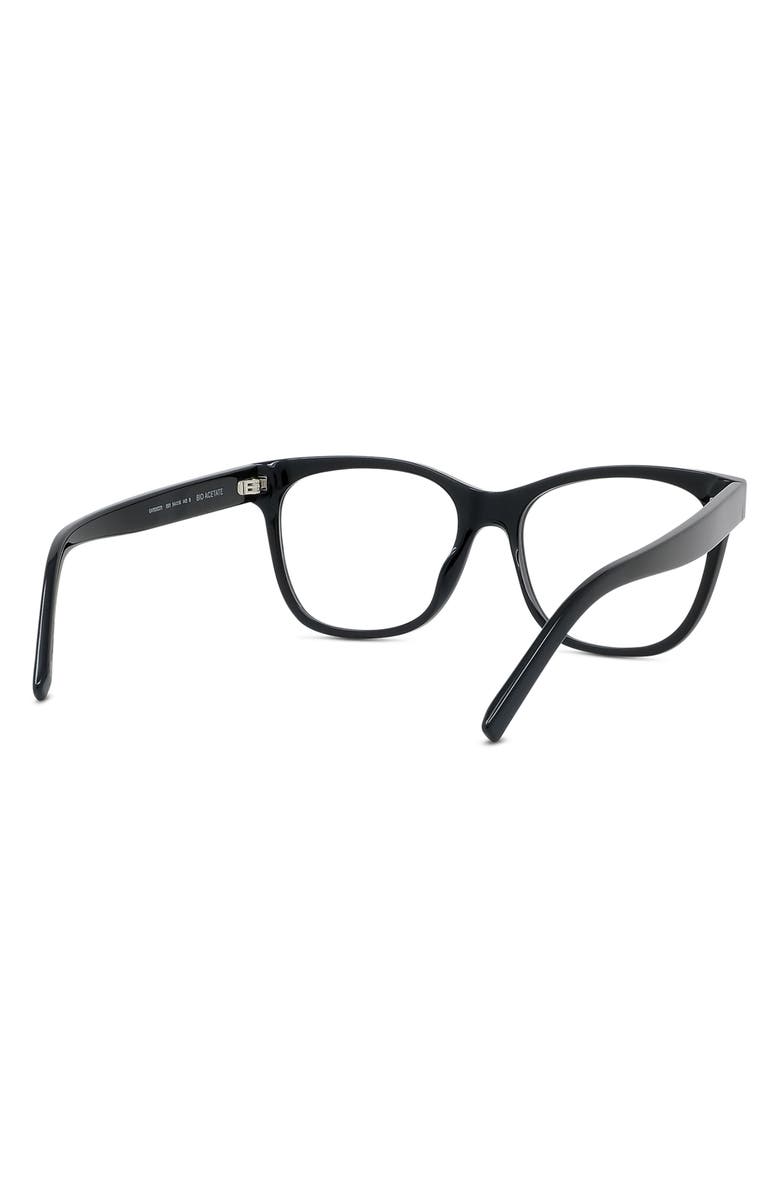 Givenchy GV Day 54mm Geometric Optical Glasses, Alternate, color, Shiny Black