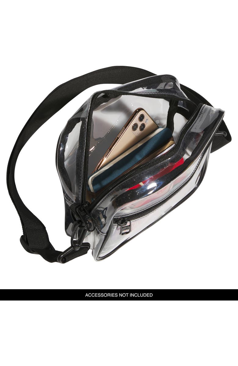 adidas Clear Crossbody Bag, Alternate, color, Clear/ Black