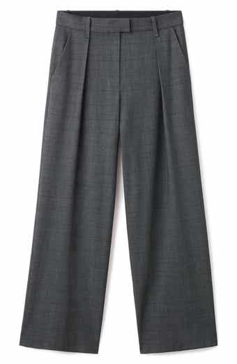 MANGO Pleated Straight Leg Pants