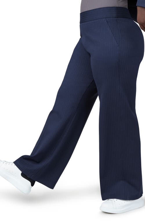 Spanx Perf Wide Leg Ponte Pants In Blue