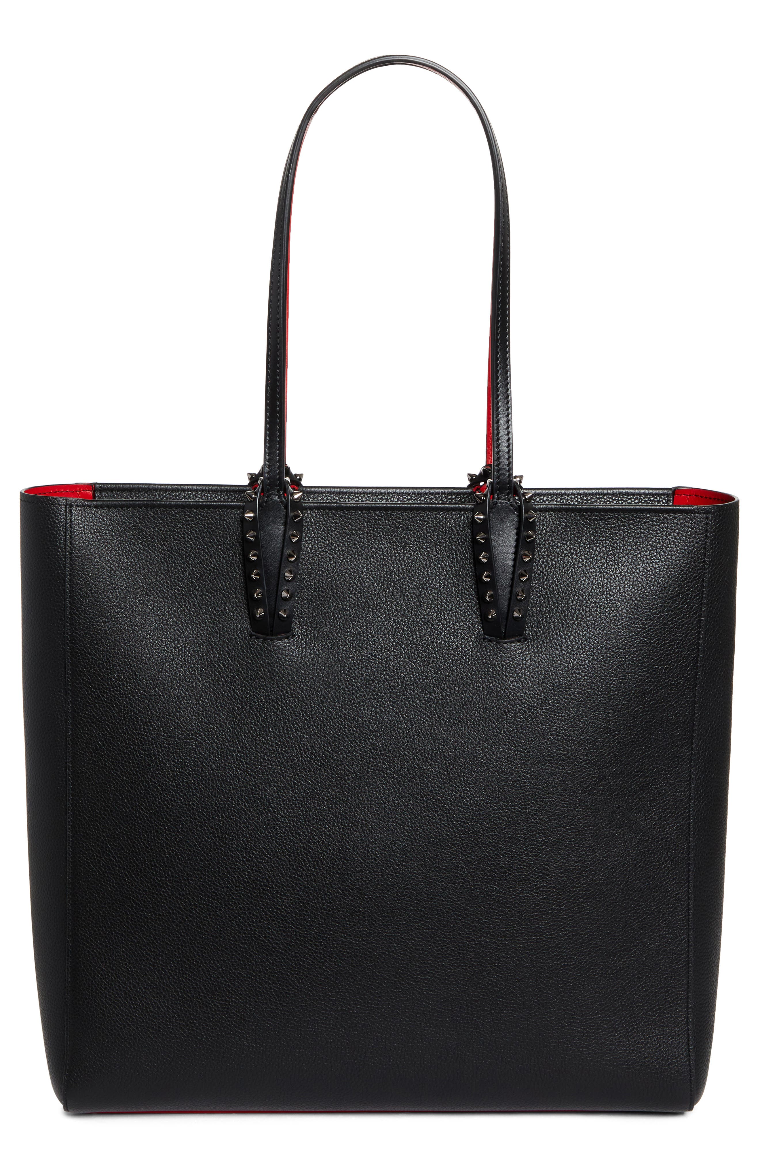 Christian Louboutin Cabata Soft Calfskin Leather Tote Bag, Main, color, Black/ Gunmetal