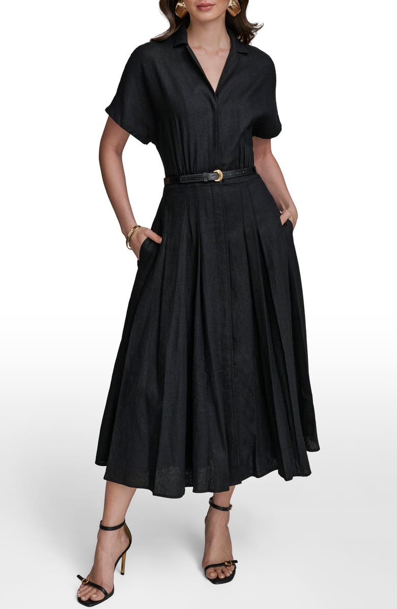 Donna Karan New York Belted Maxi Shirtdress, Main, color, 