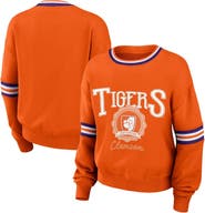 WEAR by Erin Andrews Women's WEAR by Erin Andrews Orange Clemson Tigers Vintage Pullover Sweatshirt