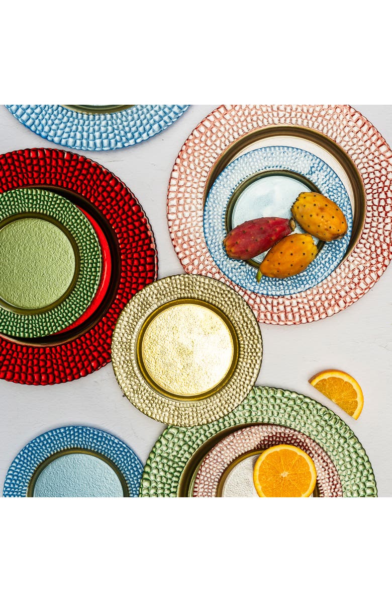 VIETRI Pelli Glass Red Charger Plate, Alternate, color, 