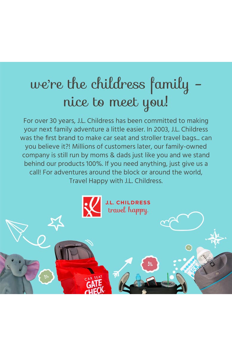 J.L Childress J.L. Childress Gate Check Bag for Single & Double Strollers, Neon Yellow, Height 46", Alternate, color, Neon Blue