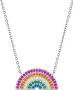 Lily Nily Kids' Rainbow Cubic Zirconia Pendant Necklace