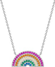 Lily Nily Kids' Rainbow Cubic Zirconia Pendant Necklace