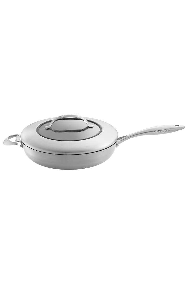 CTX 12.75 Inch Nonstick Saute Pan with Lid, Stainless Steel, Alternate, color, Silver
