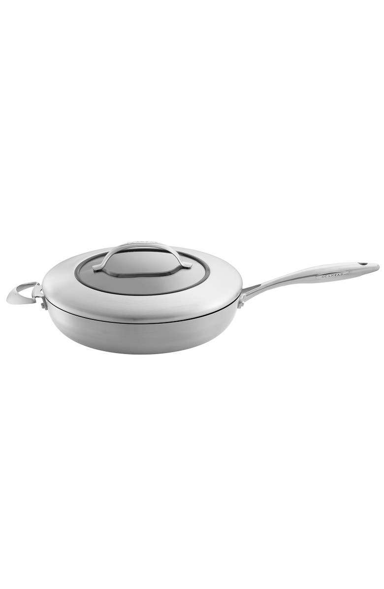 Scanpan CTX 12.75 Inch Nonstick Saute Pan with Lid, Stainless Steel, Alternate, color, Silver