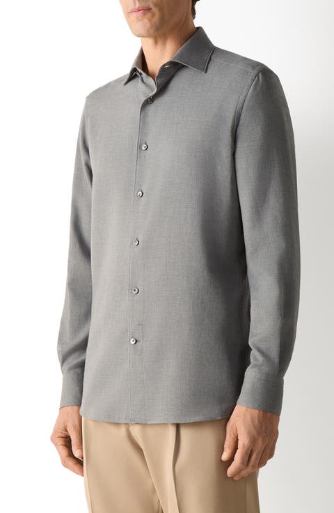 Cashco Cashmere & Cotton Button-Up Shirt