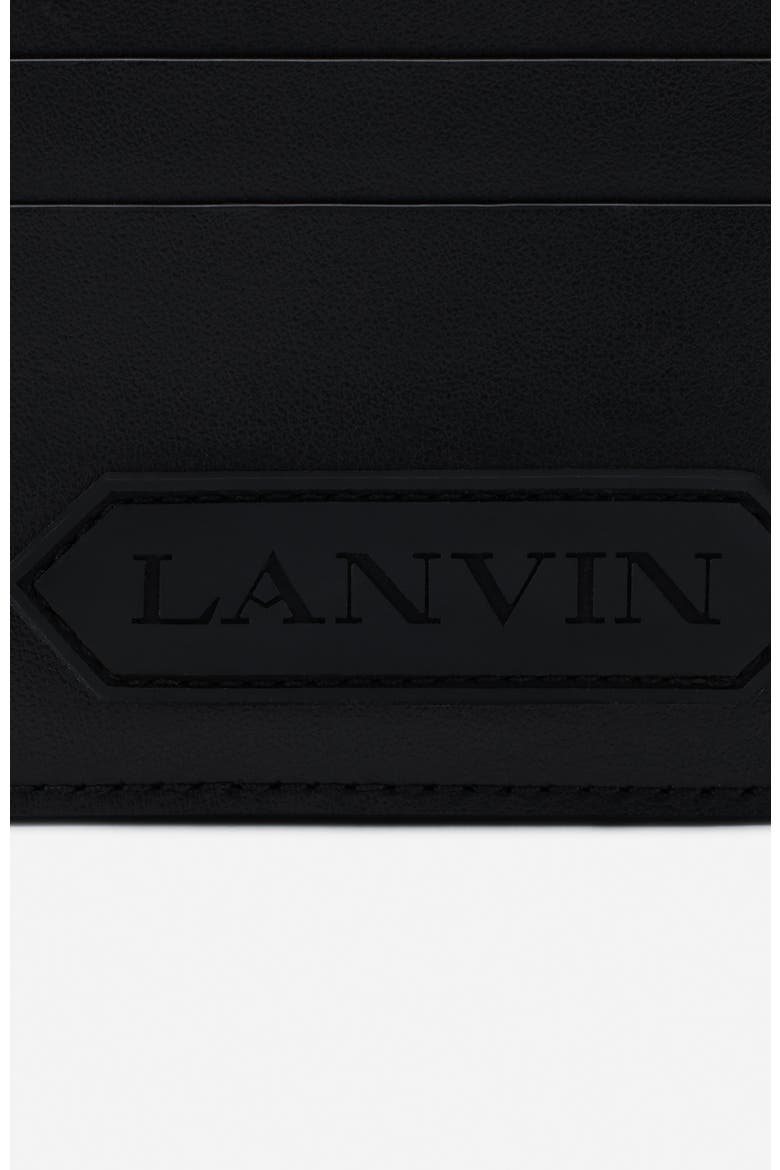 Signature Leather Cardholder, Alternate, color, BLACK