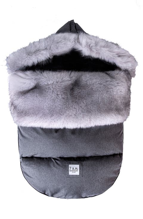 PlushPOD Tundra Water Repellent Faux Fur Lined Car Seat/Stroller Bunting