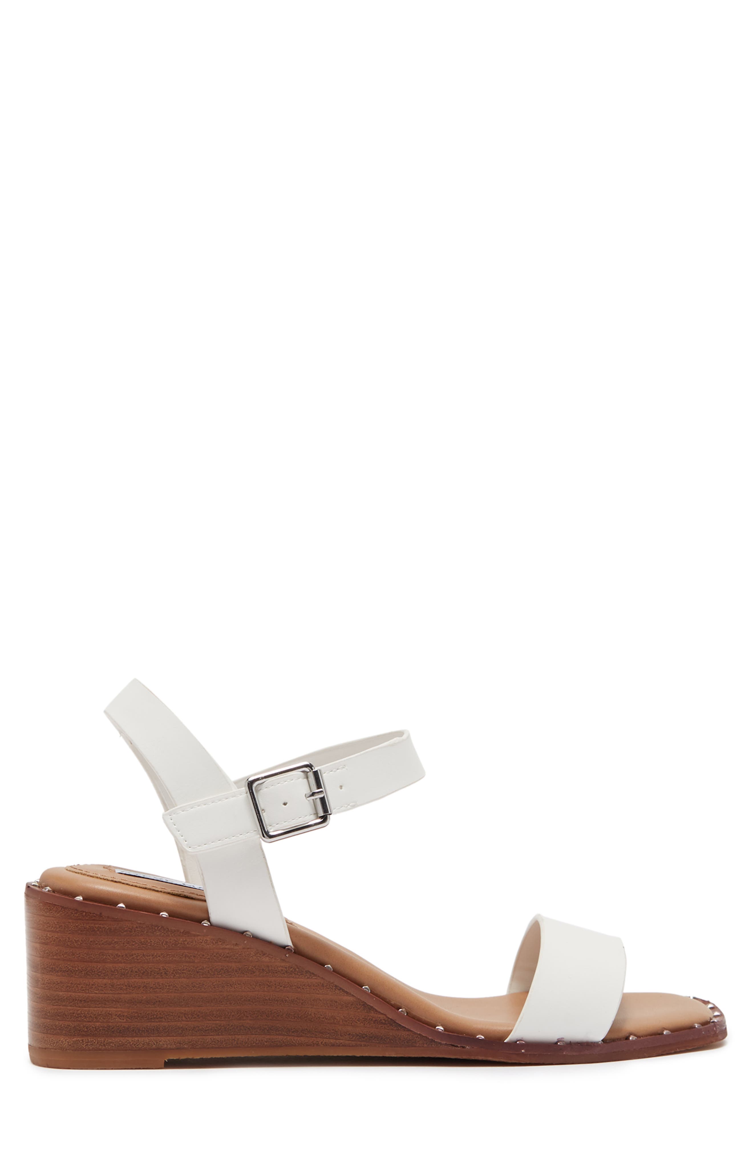 Ares Slingback Wedge Sandal, Alternate, color, WHITE