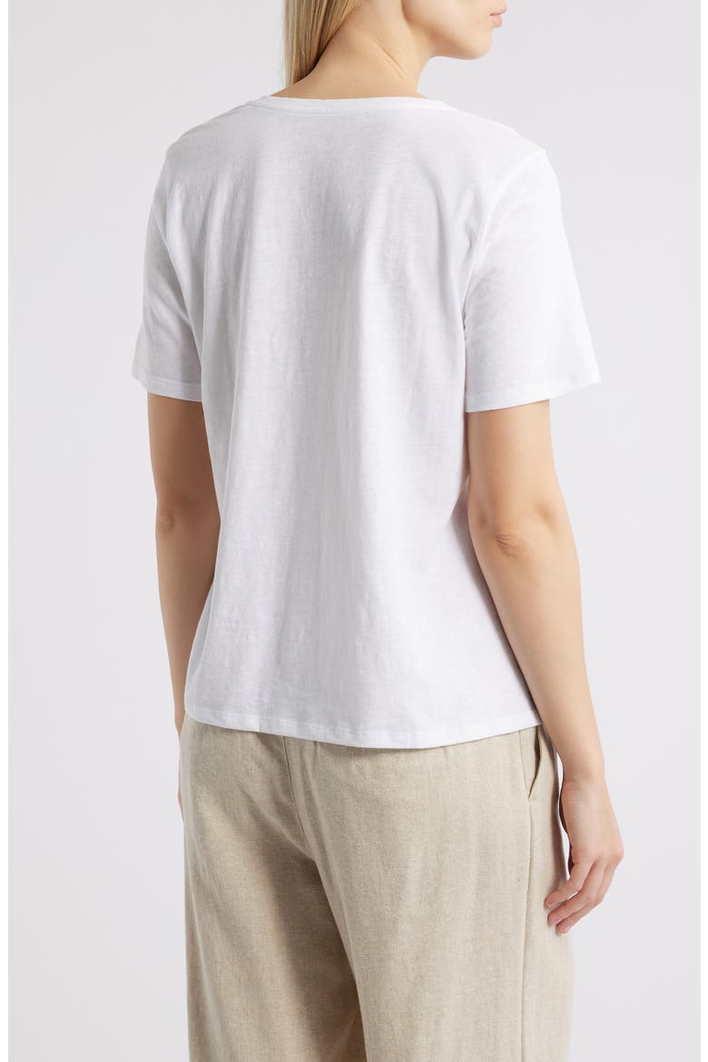 Easy Organic Cotton V-Neck T-Shirt, Alternate, color, WHITE
