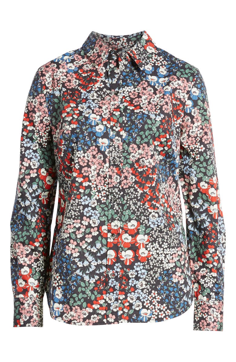 1901 Button-Up Shirt, Alternate, color, Black Frances Floral