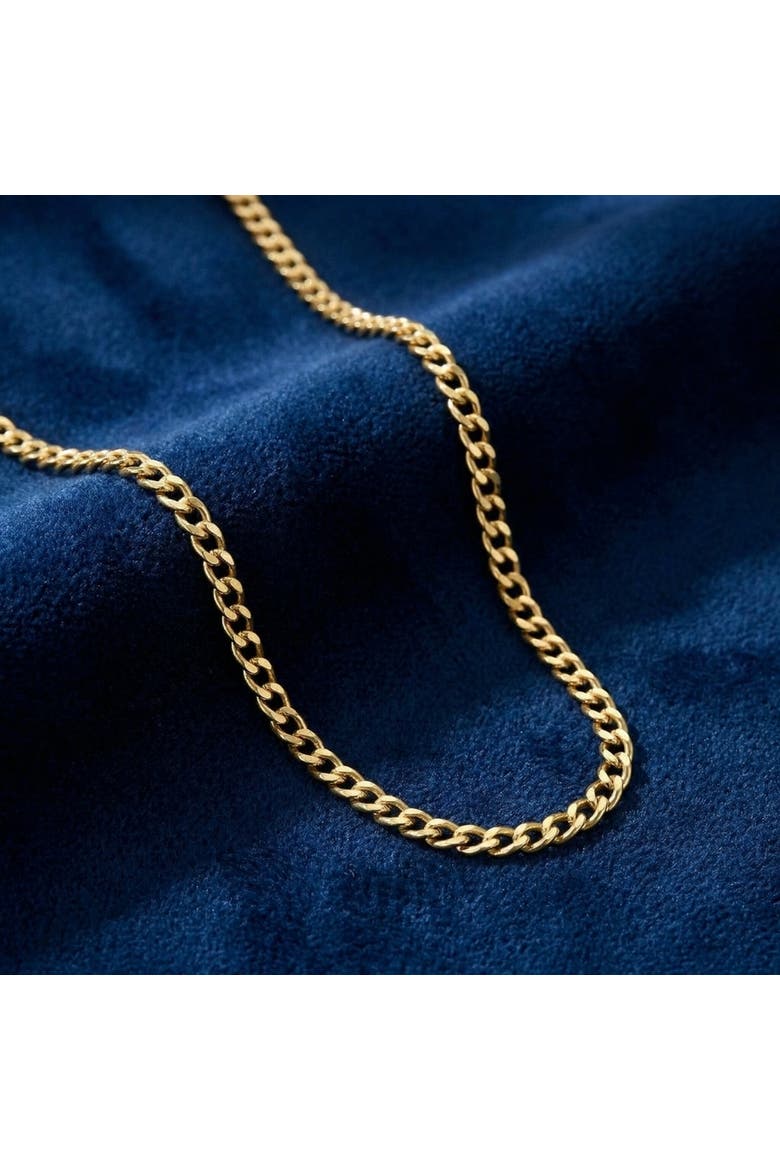 14k Gold Filled 3.2mm High Polish Miami Cuban Curb Link Chain Necklace, Alternate, color, 14k Yellow Gold