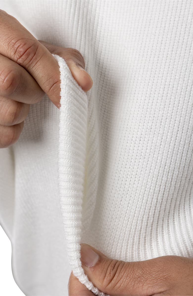 Spring + Mercer Ribbed Turtleneck Sweater, Alternate, color, Off White