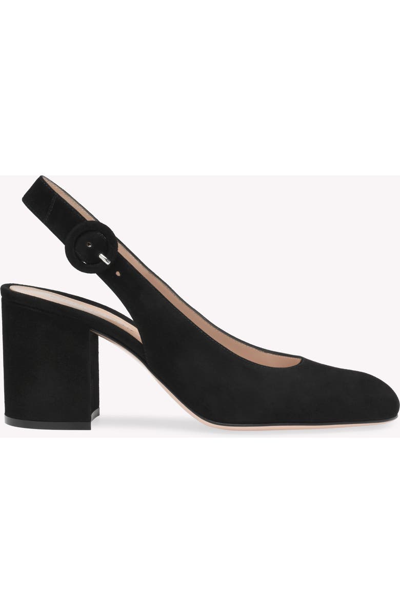 Gianvito Rossi Joelle Sling Pump, Main, color, Black Suede