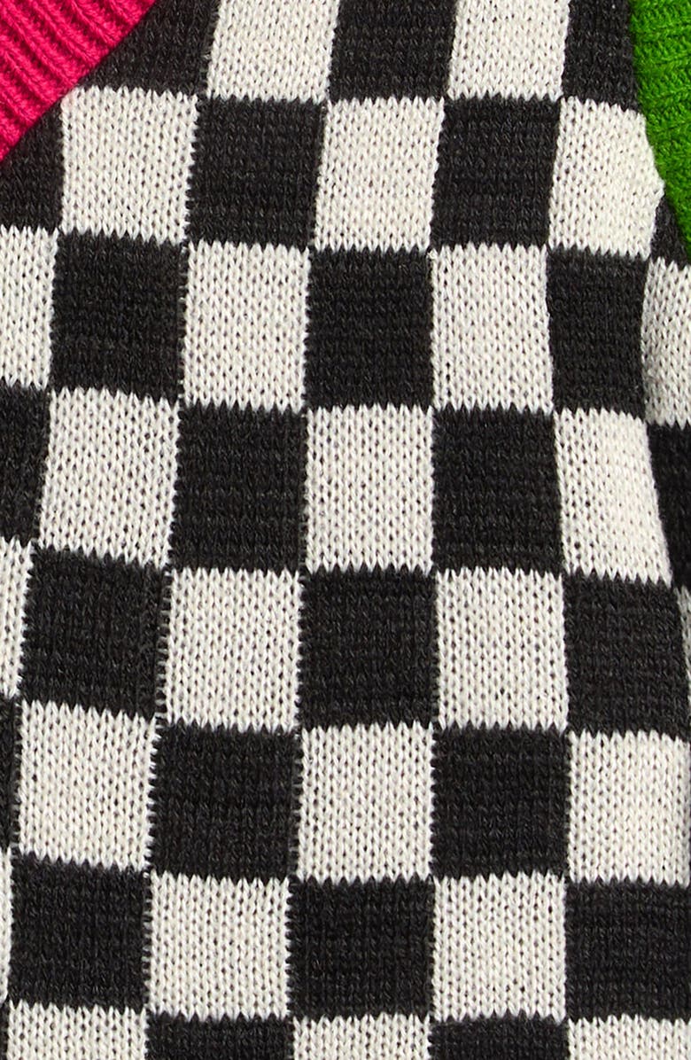 Cotton Emporium Kids' Checker Sweater Vest, Alternate, color, Black White Check