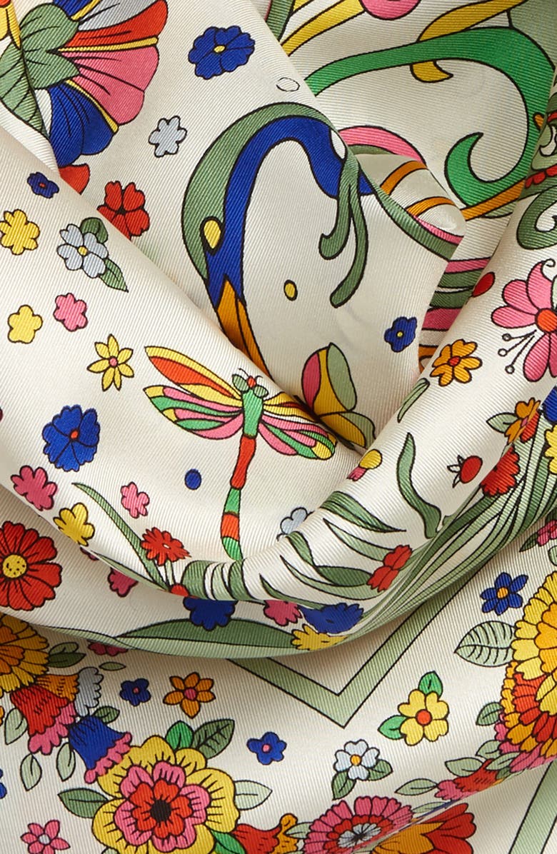 Tory Burch Promised Land Silk Square Scarf, Alternate, color, 