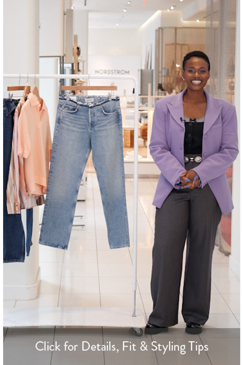Frayed Waist Low Rise Ankle Slim Jeans video