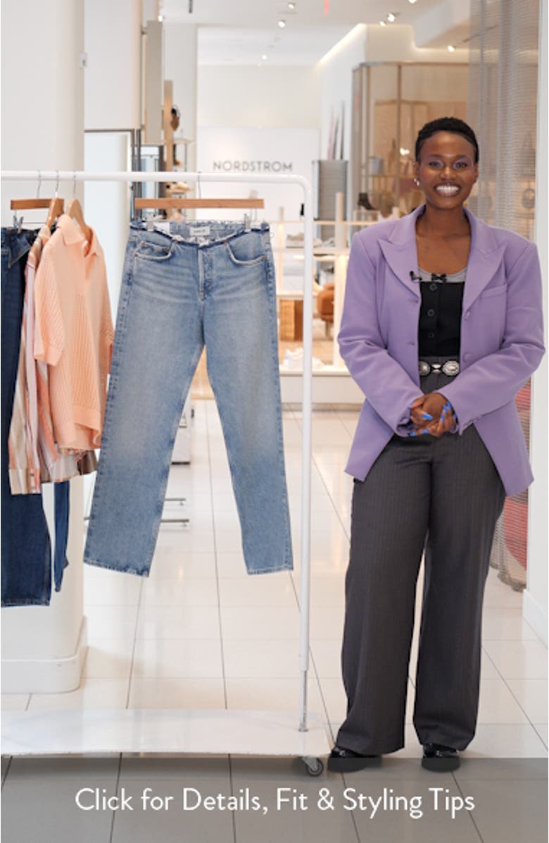 Frayed Waist Low Rise Ankle Slim Jeans, sales video thumbnail