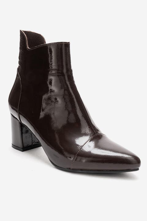 Gael Leather Block Heel Boot