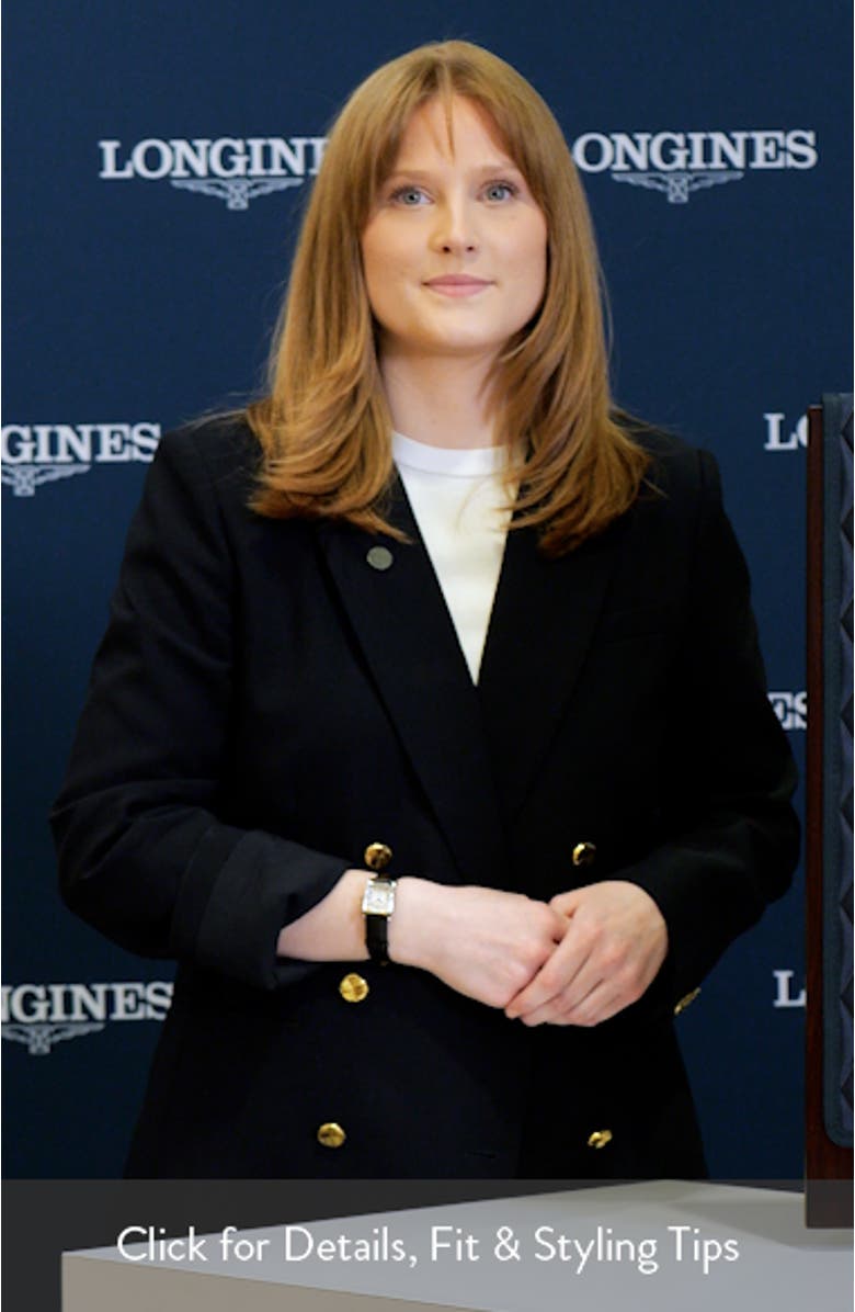 Mini DolceVita Leather Strap Watch, 21.5mm x 29mm, sales video thumbnail