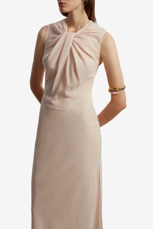 MARINA MOSCONE MARINA MOSCONE LIGHTWEIGHT WOOL TWIST PANELLED DRESS