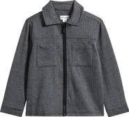 MILES THE LABEL Kids' Long Sleeve Herringbone Top