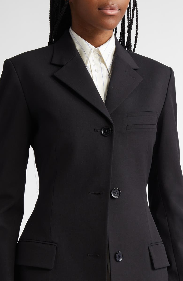 Proenza Schouler Lark Wool Blend Gabardine Blazer, Alternate, color,