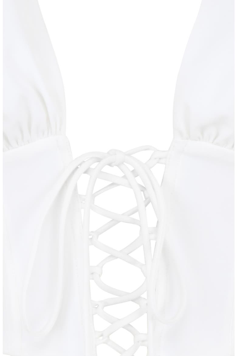 Lace Up Corset, Alternate, color, WHITE