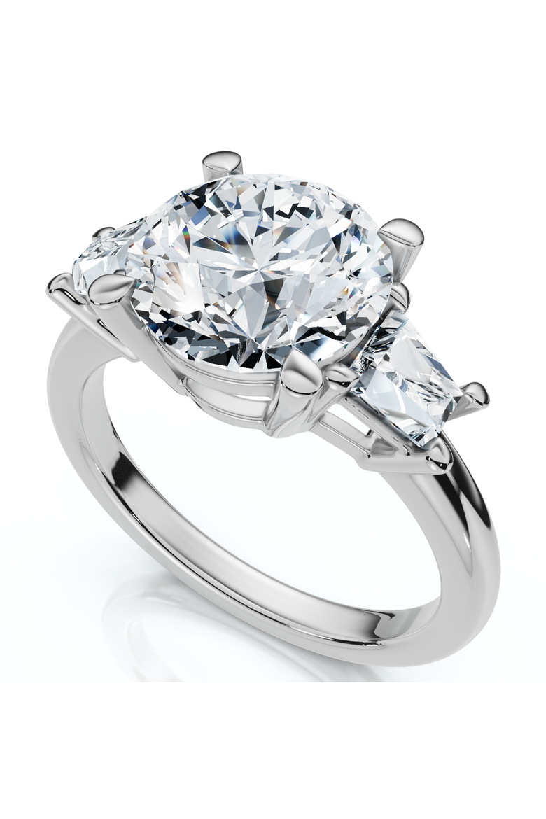 Certified 3 3/4Ct Kiran Diamond Engagement Ring 14k Gold, Alternate, color, 14k White Gold