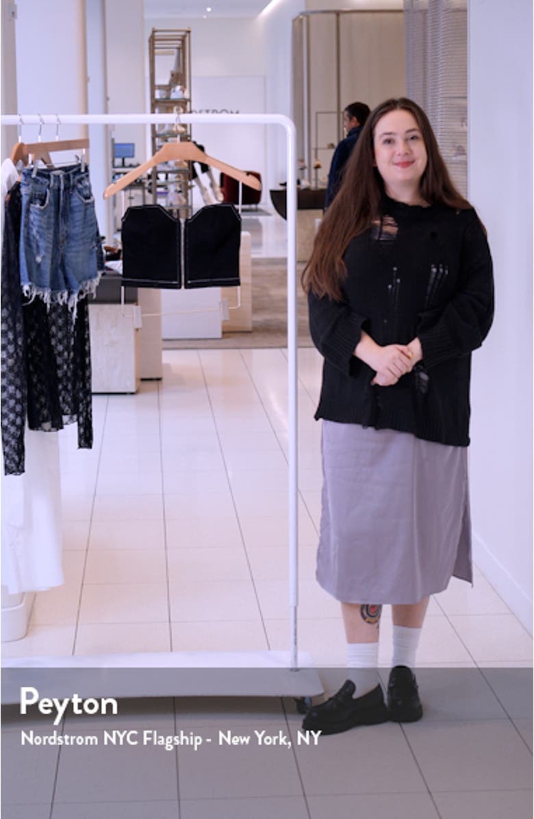 Zip Front Strapless Denim Top, sales video thumbnail